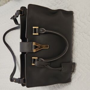 Authentic Saint Laurent YSL Gray Cabas Bag Purse